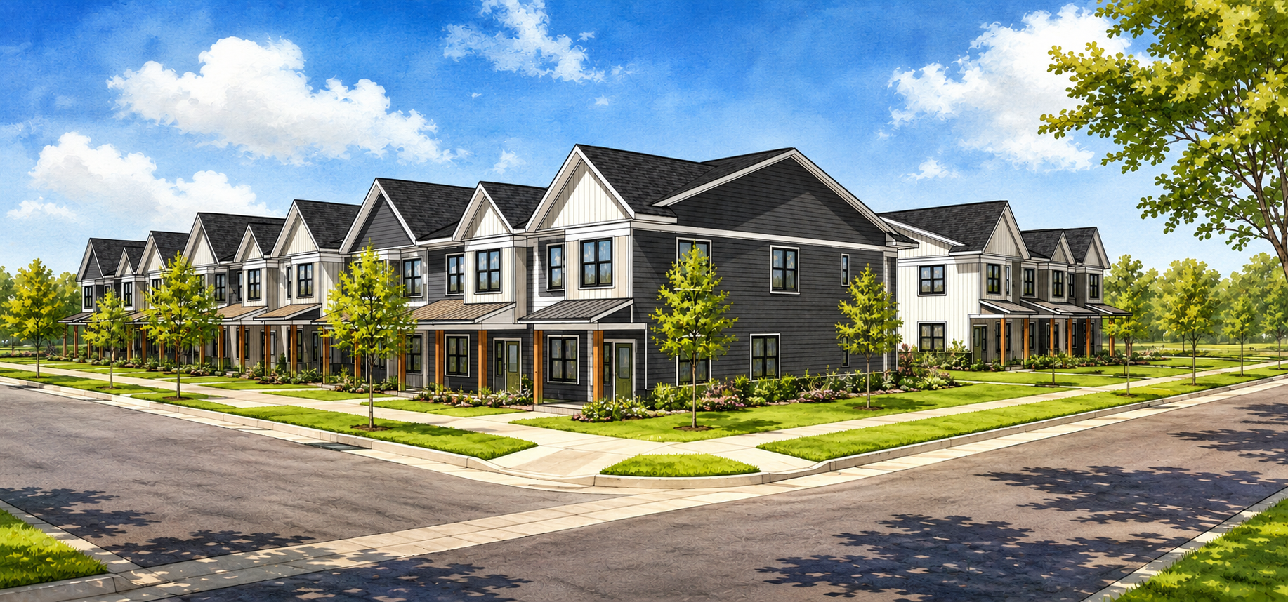 Belmont Square Townhomes Rendering